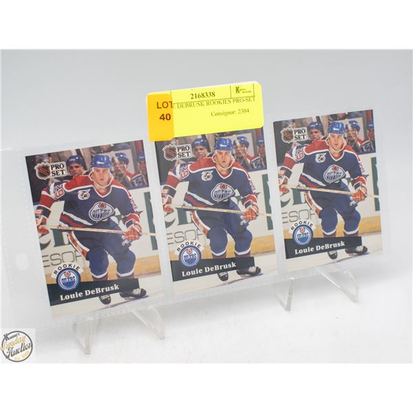 3 LOUIE DEBRUSK ROOKIES PRO-SET