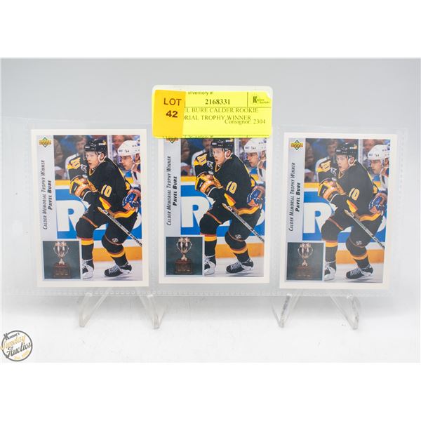 3 PAVEL BURE CALDER ROOKIE MEMORIAL TROPHY WINNER