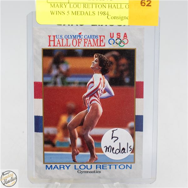 MARY LOU RETTON HALL OF FAME WINS 5 MEDALS 1984