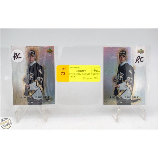 2 SIDNEY CROSBY ROOKIE CARDS UPPER DECK