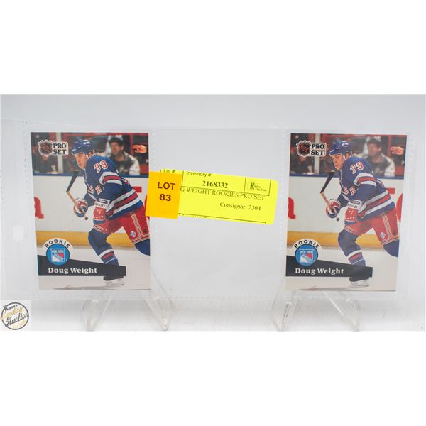 2 DOUG WEIGHT ROOKIES PRO-SET