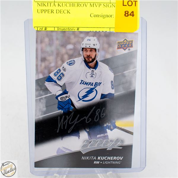 NIKITA KUCHEROV MVP SIGNATURE UPPER DECK