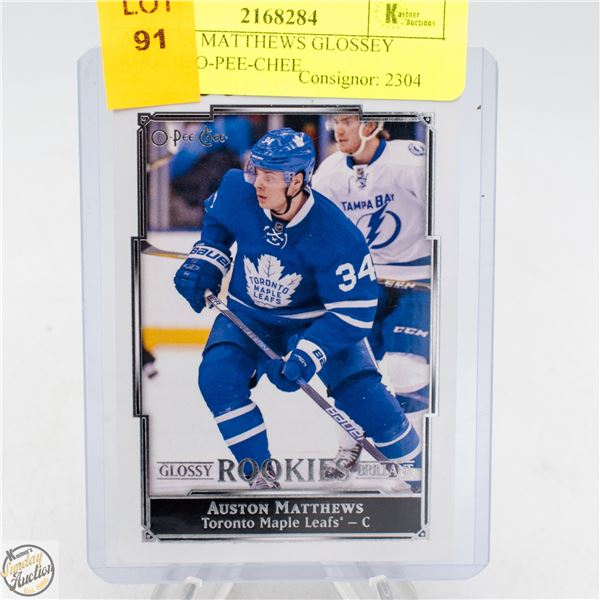 AUSTON MATTHEWS GLOSSEY ROOKIE O-PEE-CHEE