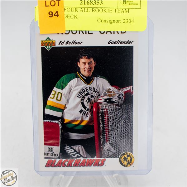 ED BELFOUR ALL ROOKIE TEAM UPPER DECK