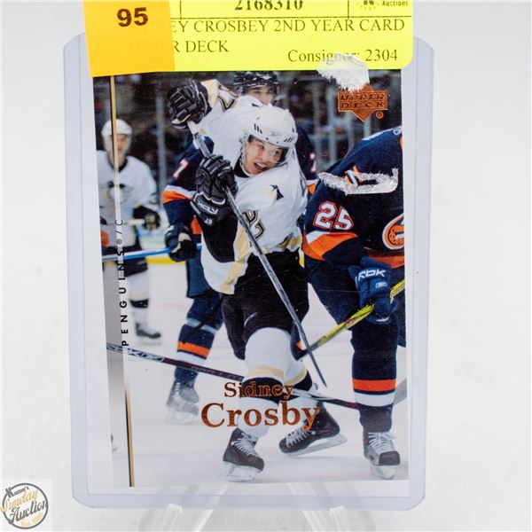 SIDNEY CROSBY 2ND YEAR CARD UPPER DECK