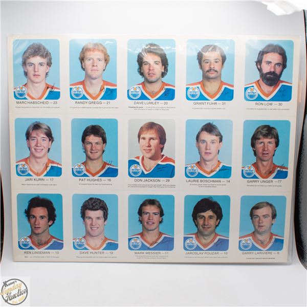 1982-83 UNCUT SHEET KURRI, MESSIER, FUHR