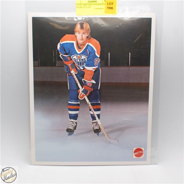 WAYNE GRETZKY SPONSERED BY MATTEL 8" X 10"
