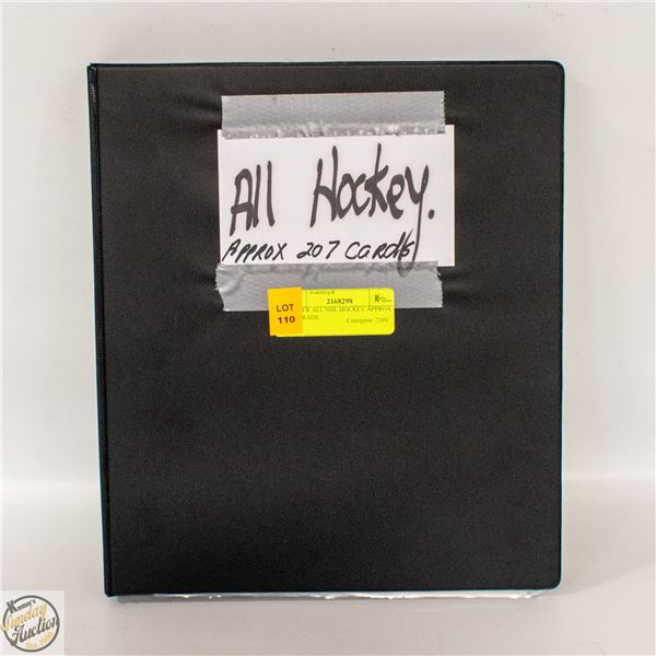 BINDER ALL NHL HOCKEY APPROX 207 CARDS