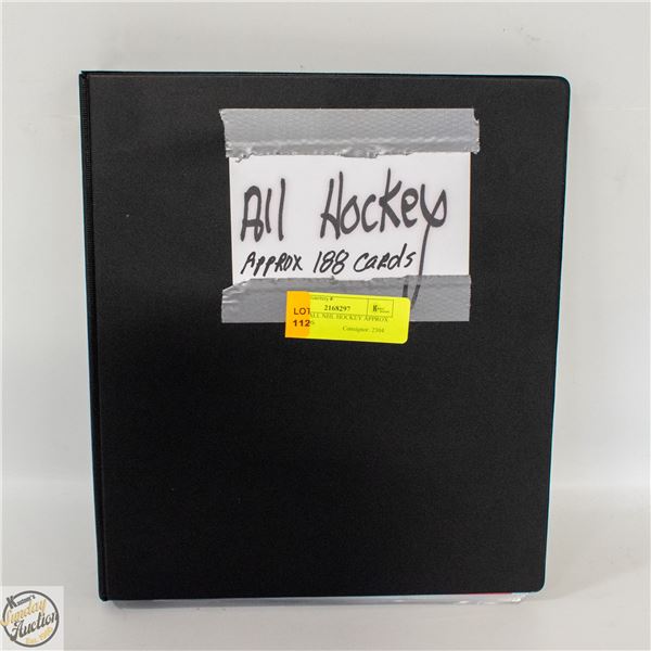 BINDER ALL NHL HOCKEY APPROX 188 CARDS