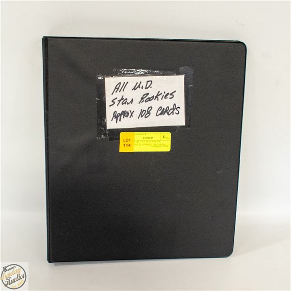 BINDER ALL STAR ROOKIES UPPERDECK APPROX 108 CARDS