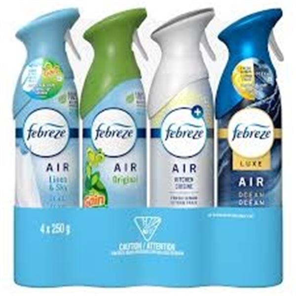 4 X 250G FEBREZE AIR VARIETY PACK