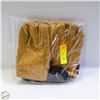 Image 1 : REPACKED 2 PAIRS LEATHER WINTER WORK GLOVES XL