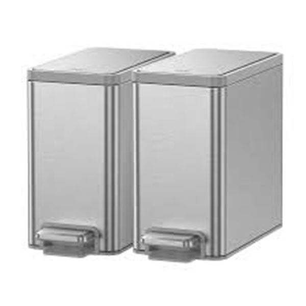 NEW EKO 2PK 6.7L STEP TRASH CANS
