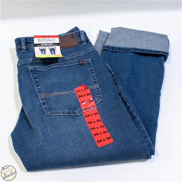 NEW DAVID BITTON JACK SLIM STRAIGHT STRETCH 34 X30