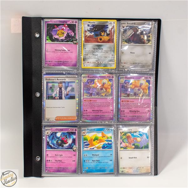 BINDER OF 45 ASSORTED POKEMON CARDS