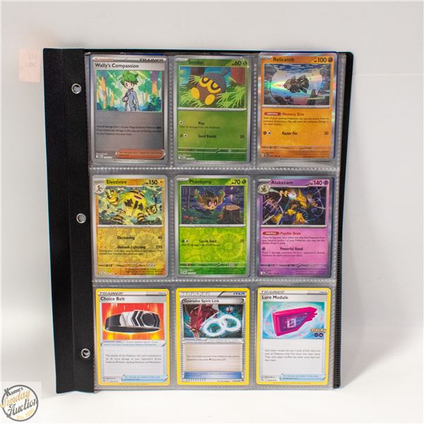 BINDER OF 45 ASSORTED POKEMON CARDS