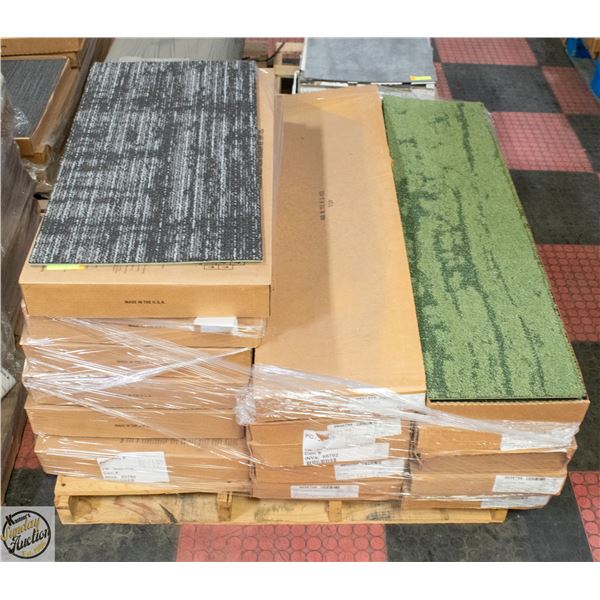 PALLET OF CARPET TILE INCL 270SQFT SHAW AWARE