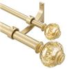 Image 1 : NEW DOUBLE CURTAIN RODS 36-72" DECORATIVE BRONZE