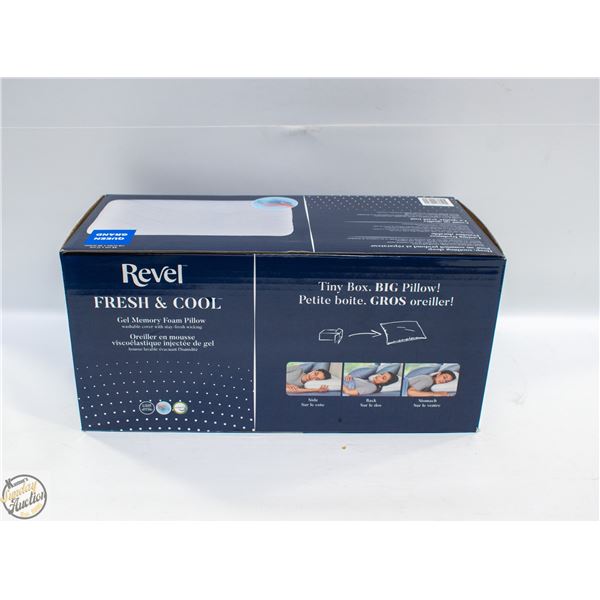 NEW REVEL FRESH 7 COOL GEL MEMORY PILLOW QUEEN
