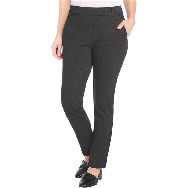 NEW DALIA TWILL PONTE PANT DARK CHARCOAL SZ 6