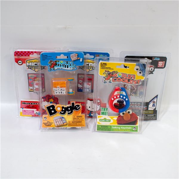 SEALED 5 WORLD'S SMALLEST MICRO FIGURES INCLUDES
