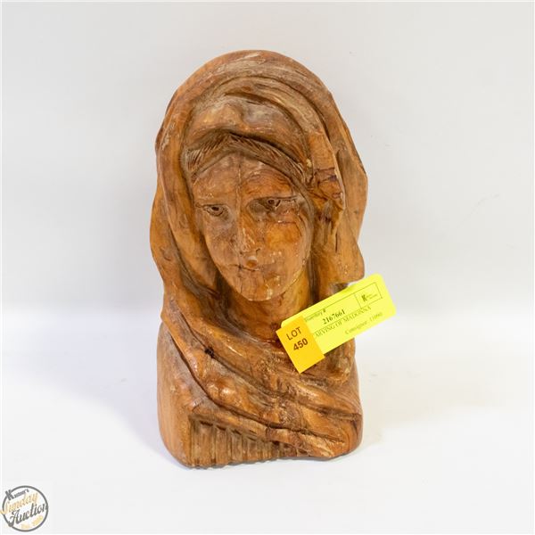 WOOD CARVING OF A WOMEN
