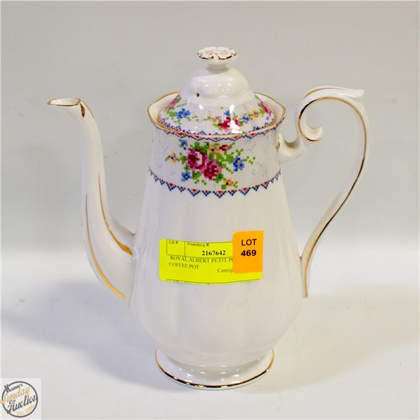 ROYAL ALBERT PETIT POINT COFFEE POT