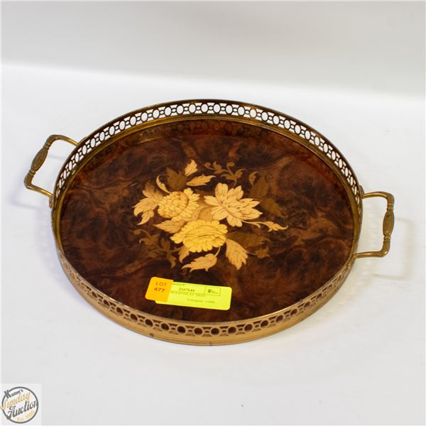 ITALIAN WOOD INLAY TRAY