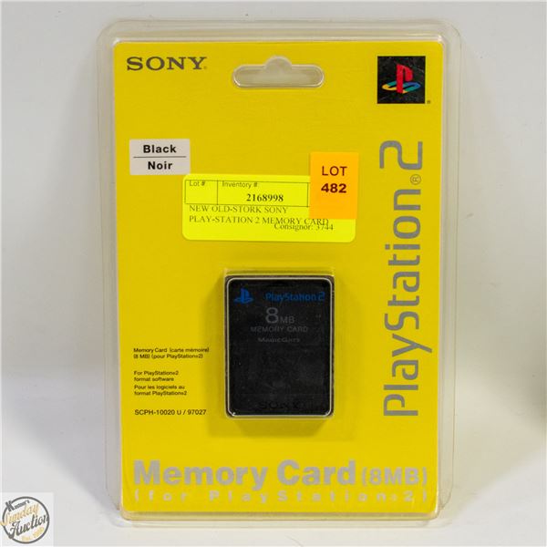 NEW OLD-STORK SONY PLAY-STATION 2 MEMORY CARD 8MB