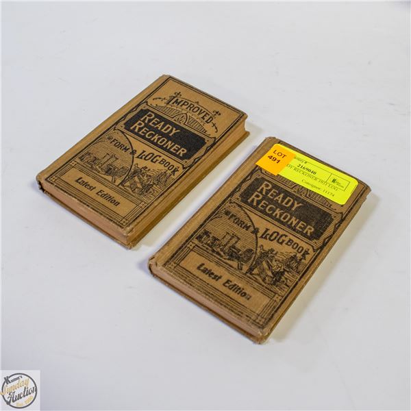 TWO READY RECKONER 1931 LOG BOOKS