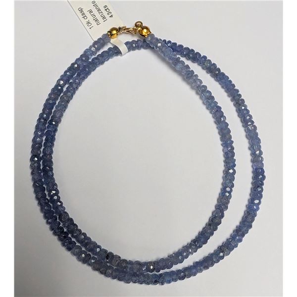 10K(9.3G) TANZANITE (43CT)NECKLACE 16"