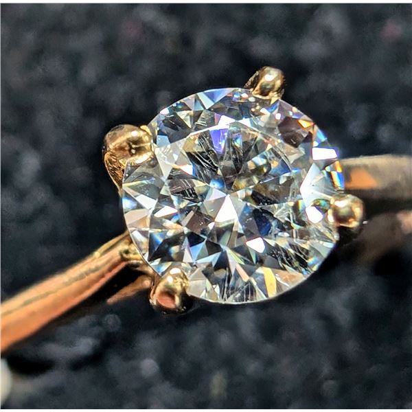 10K(1.3G), MOISSANITE (0.45CT) RING SZ 7