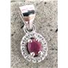 Image 1 : SILVER RUBY AND CZ PENDANT