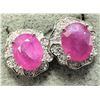 Image 1 : SILVER RUBY (3CT) EARRINGS