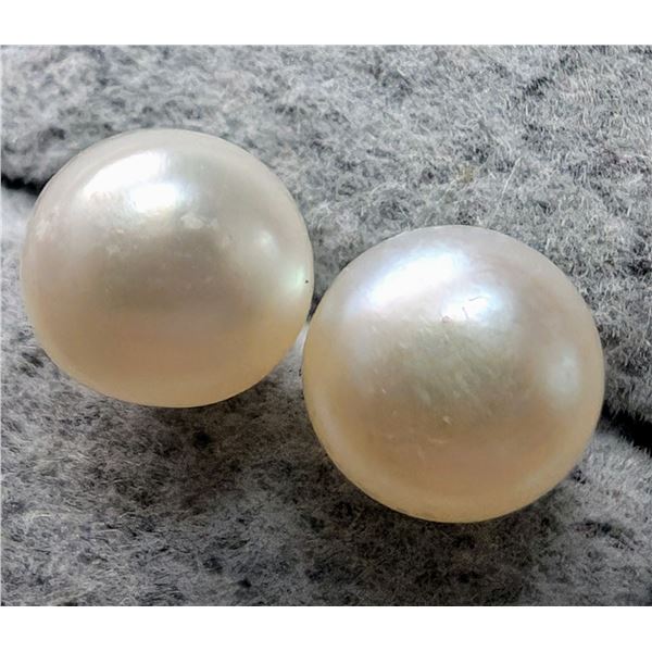SILVER FRESH WATER PEARL EARRINGS