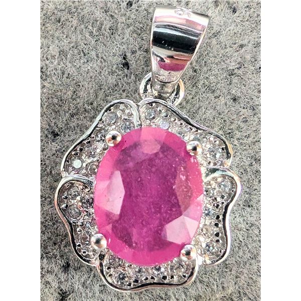 SILVER RUBY (1.5CT) PENDANT