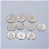 Image 1 : LOT OF 10 CANADIAN & US 50 CENT PIECES