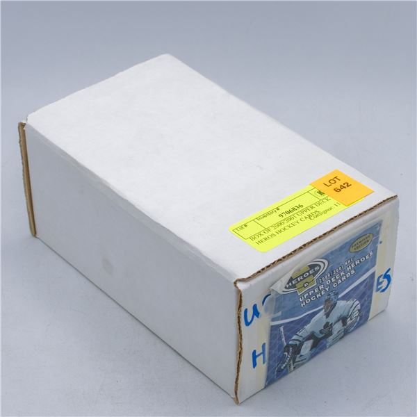 BOX OF 2000/2001 UPPER DECK HEROS HOCKEY CARDS