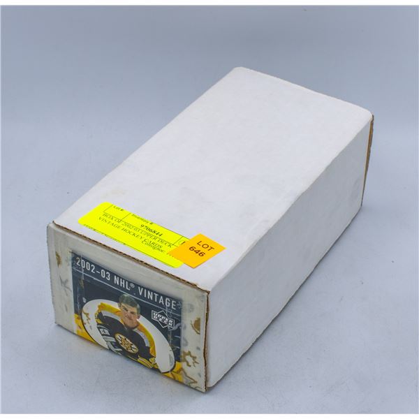 BOX OF 2002/03 UPPER DECK VINTAGE HOCKEY CARDS