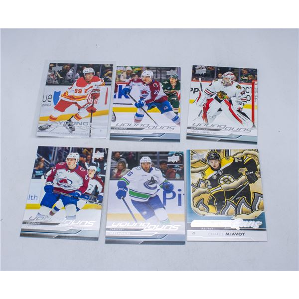 6X 2024/2025 UPPER DECK YOUNG GUNS CARDS