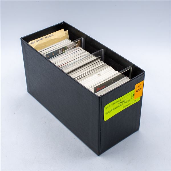 BOX OF BASEBALL CARDS