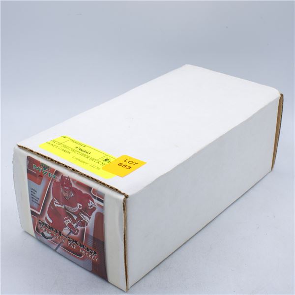 BOX OF 2001-2002 UPPER DECK MVP HOCKEY CARDS