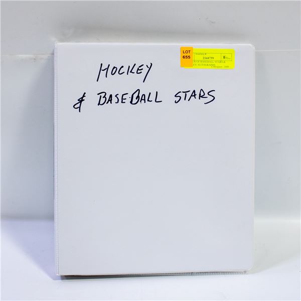 BINDER OF BASEBALL STARS & HOCKEY AUTOGRAPHS