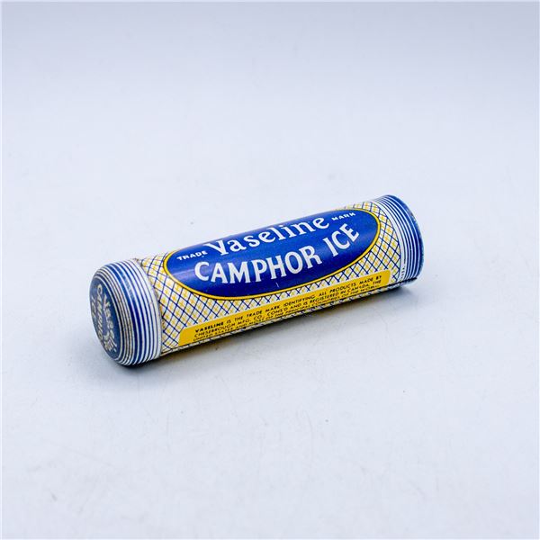 VINTAGE VASELINE CAMPHOR ICE PUSH BOTTOM TIN