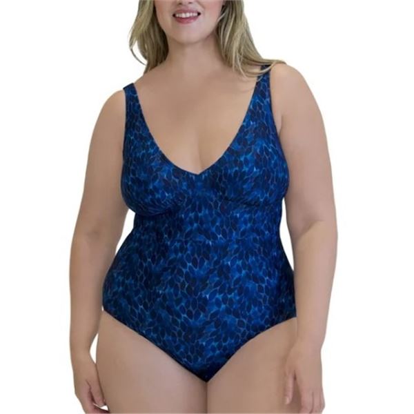 NEW ROOTS ROOTS ONE PIECE SWIMSUIT V NECK SIZE 10