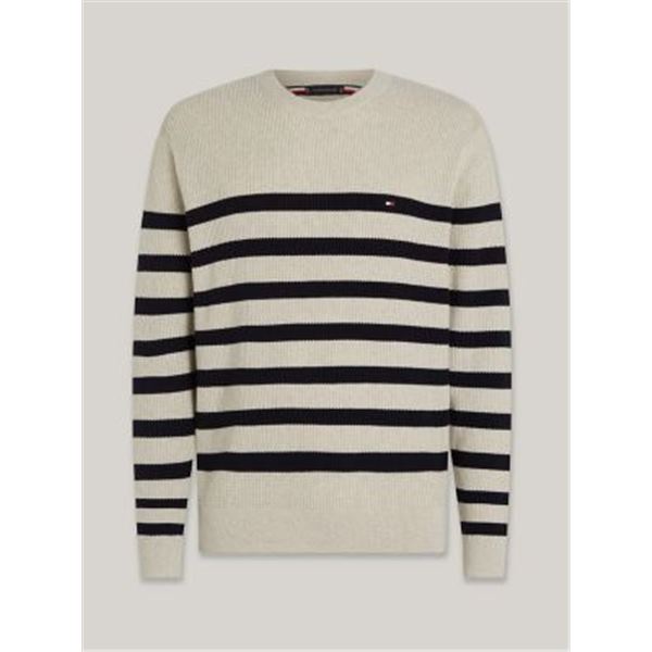 NEW TOMMY HILFIGER STRIPED BOATNECK SWEATER SZ LRG