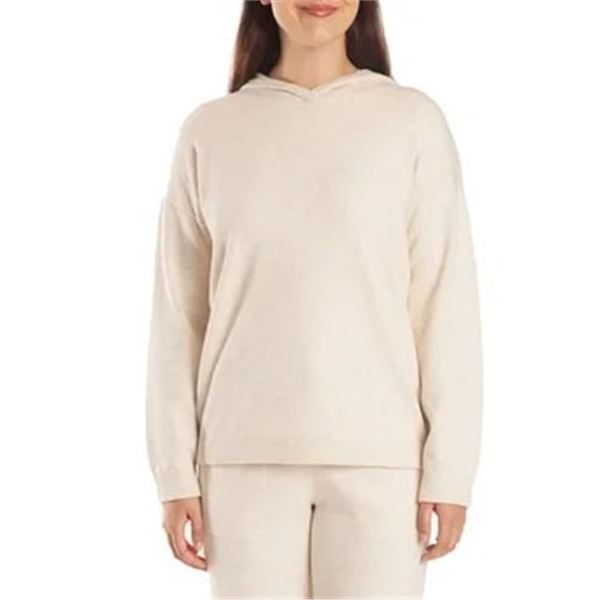 NEW LAZYPANTS BEIGE HOODED TUNIC SWEATER SIZE LRG