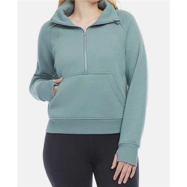 NEW DANSKIN HALF ZIP PULLOVER OVERSIZED FLEECE