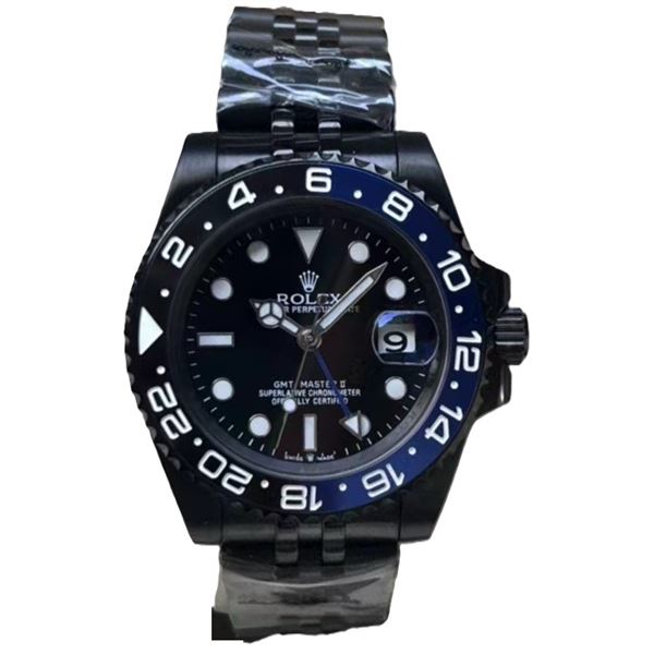 NEW BLACK REPLICA R0LEX QUARTZ WATCH