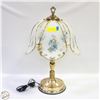 Image 1 : VINTAGE ELECTRIC LAMP BLUE FLOWERS H-21"